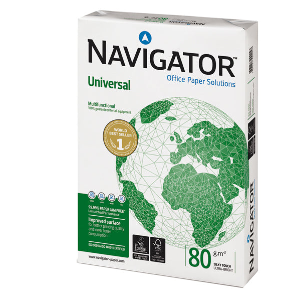 NAVIGATOR - 39257 minipallet - Carta bianca Navigator Universal in mini pallet - A4 - 80 gr - bianco -  risma 500 fogli - ordine max 1 mini pallet da 50 risme