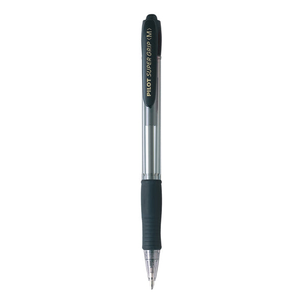 PILOT - 001440 - Penna a sfera a scatto Supergrip  - punta media 1,0mm - nero - pilot