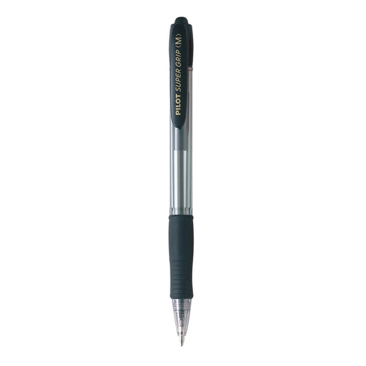 PILOT - 001440 - Penna a sfera a scatto Supergrip  - punta media 1,0mm - nero - pilot