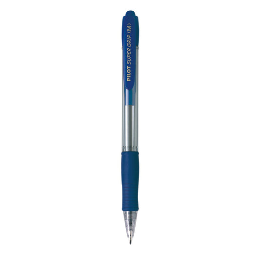PILOT - 001441 - Penna a sfera a scatto Supergrip - punta media 1,0mm - blu - pilot