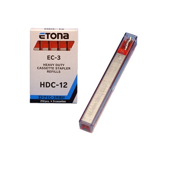 ETONA - 034D124702 - Caricatore HDC12 per Etona EC3 - 210 punti - rosso - Etona - conf. 5 pezzi