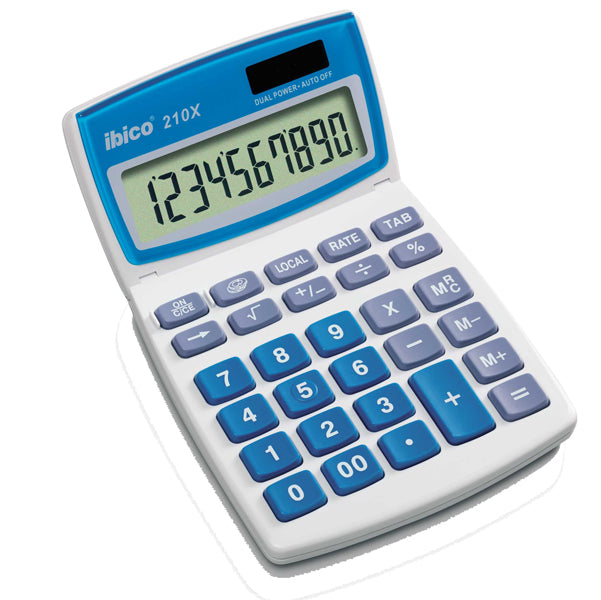 IBICO - IB410079 - Calcolatrice da tavolo 210X - 10 cifre - bianco - Ibico