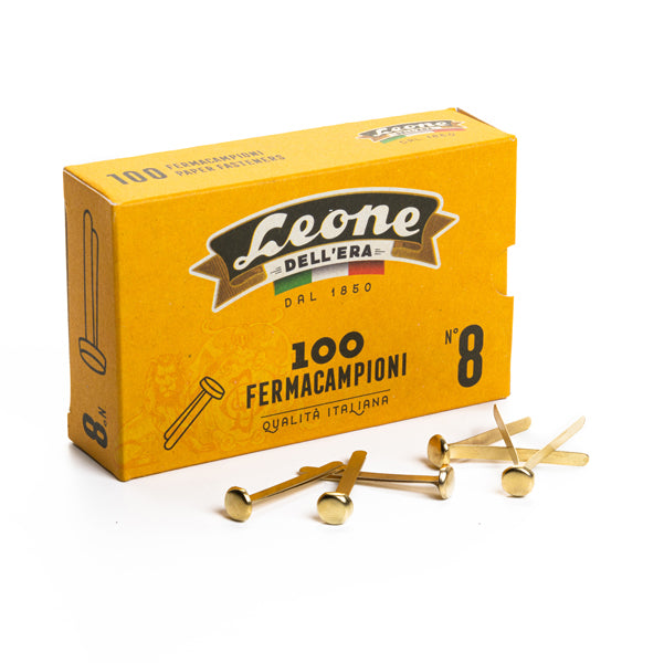 LEONE - FC8 - Fermacampioni ottonati - n. 8 - 3,8 cm - Leone - conf. 100 pezzi