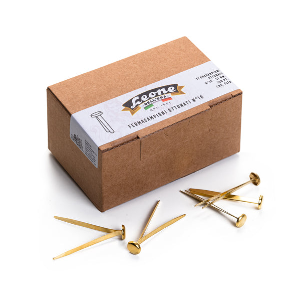 LEONE - FC10 - Fermacampioni ottonati - n. 10 - 5 cm - Leone - conf. 100 pezzi
