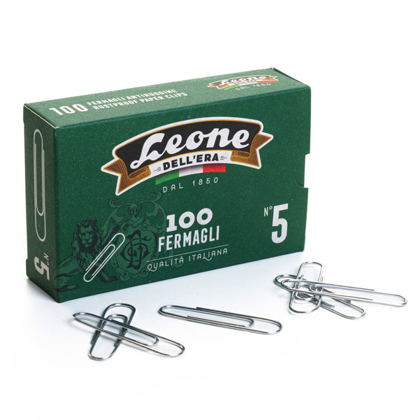 LEONE - FZ5 - Fermagli zincati - n. 5 - 4,9 cm - Leone - conf. 100 pezzi