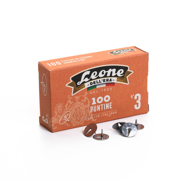 LEONE - PL3 - Puntine - n. 3 - acciaio lucido - Leone - conf. 100 pezzi
