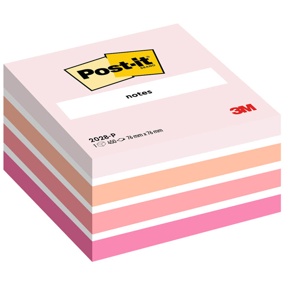 POST-IT - 7100172384 - Blocco foglietti Cubo - 2028-P - 76 x 76 mm - 72 gr - colori assortiti - 450 fogli - Post it