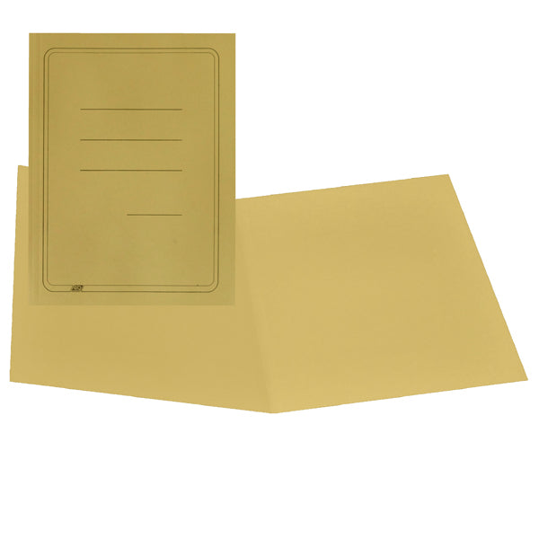 CART. GARDA - CG0113MFSXXAK04 - Cartelline semplici - con stampa - cartoncino Manilla 145 gr - 25x34cm - giallo - Cartotecnica del Garda - conf. 100 pezzi
