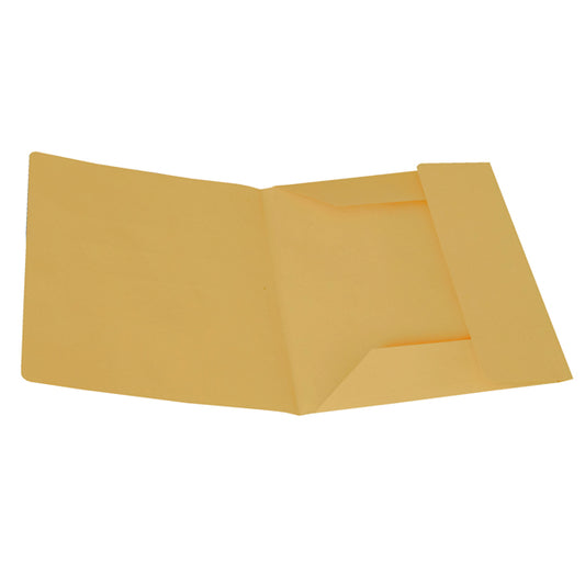 CART. GARDA - CG0111MLXXXAJ04 - Cartelline 3 lembi - senza stampa - cartoncino Manilla 200 gr - 25x33 cm - giallo - Cartotecnica del Garda - conf. 50 pezzi