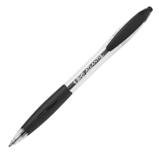 BIC - 8871321 - Penna a sfera a scatto Atlantis Classic  - punta 1,0mm - nero - Bic - conf. 12 pezzi