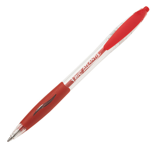 BIC - 8871331 - Penna a sfera a scatto Atlantis Classic - punta 1,0mm - rosso  - Bic - conf. 12 pezzi