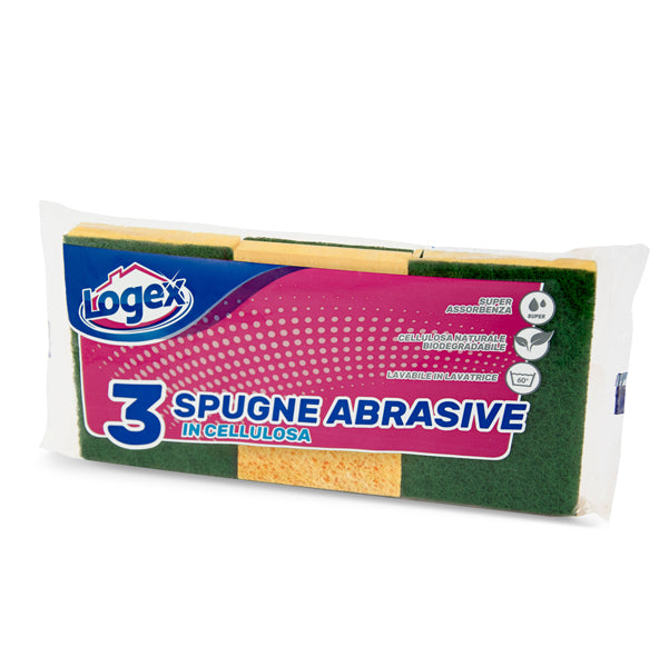 LOGEX PROFESSIONAL - 835LX - Spugna biuso - giallo-verde - Logex Professional - conf. 3 pezzi