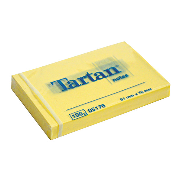 TARTAN - 7100172741 - Blocco foglietti - giallo pastello - 51 x 76mm - 63gr - 100 fogli - Tartan
