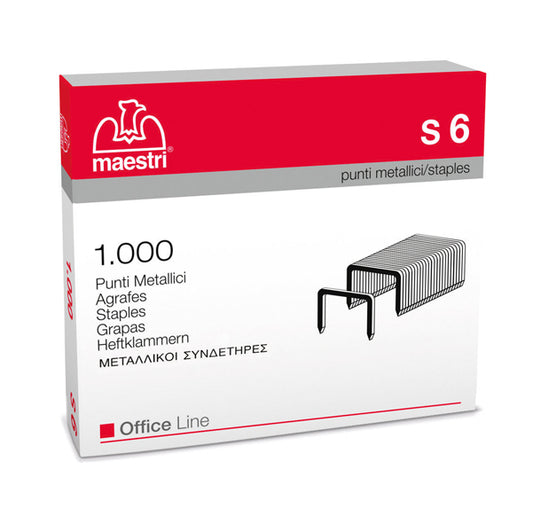 RO-MA - 1005400 - Punti S6 - 23-6 - acciaio - metallo - Romeo Maestri - conf. 1000 pezzi