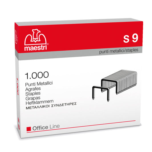 RO-MA - 1005415 - Punti S9 - 23-9 - acciaio - metallo - Romeo Maestri - conf. 1000 pezzi