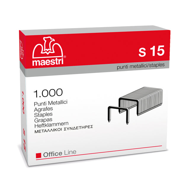 RO-MA - 1005417 - Punti S15 - 23-15 - acciaio - metallo - Romeo Maestri - conf. 1000 pezzi