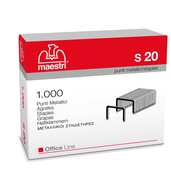 RO-MA - 1005419 - Punti S20 - 23-20 - acciaio - metallo - Romeo Maestri - conf. 1000 pezzi