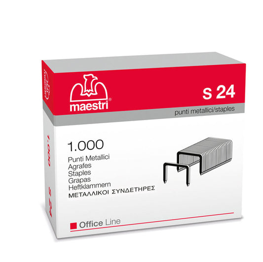 RO-MA - 1005420 - Punti S24 - 23-24 - acciaio - metallo - Romeo Maestri - conf. 1000 pezzi