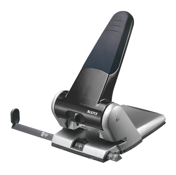 LEITZ - 51800195 - Perforatore 5180 - passo 8 cm - max 65 fogli - 2 fori - nero - Leitz