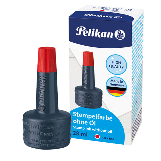 PELIKAN - 351221 - Inchiostro 4k per cuscinetti - senza olio - 28 ml - rosso - Pelikan