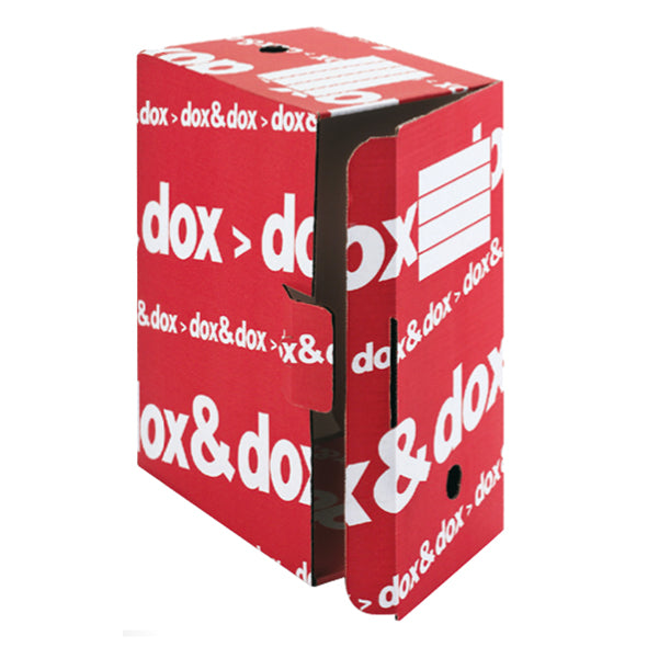DOX - 1600174 - Scatola archivio DoxDox - 17x35x25 cm - bianco e rosso - Esselte Dox