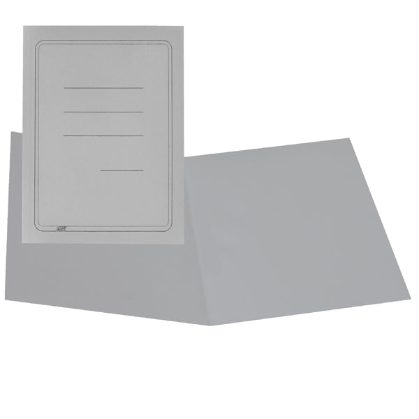 CART. GARDA - CG0113MFSXXAK09 - Cartelline semplici - con stampa - cartoncino Manilla 145 gr - 25x34 cm - grigio - Cartotecnica del Garda - conf. 100 pezzi