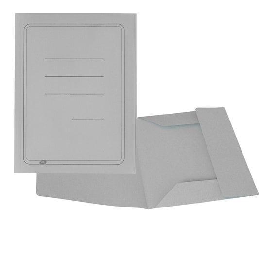 CART. GARDA - CG0111MLSXXAJ09 - Cartelline 3 lembi - con stampa - cartoncino Manilla 200 gr - 25x33 cm - grigio - Cartotecnica del Garda - conf. 50 pezzi