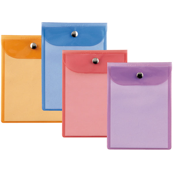 SEI ROTA - 42131899 - Busta con bottone Press 5 Color - PVC - 13x18 cm - colori assortiti - Sei Rota