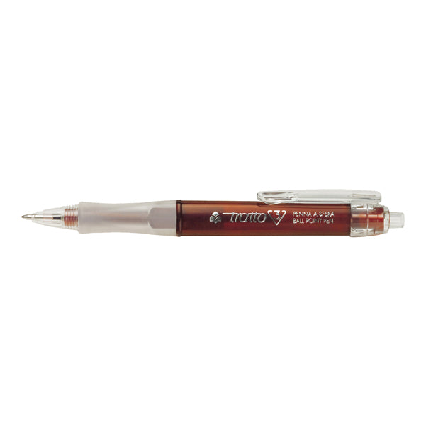 TRATTO - 824602 - Penna a sfera a scatto Tratto 3 - punta 1,0mm - tratto 0,5mm - rosso  - Tratto