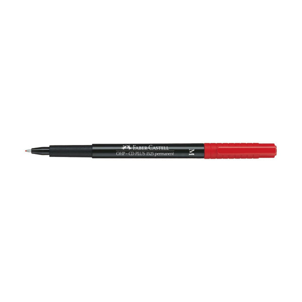 FABER-CASTELL - 152521 - Pennarello Multimark universale permanente con gomma - punta media 1,0mm - rosso - Faber Castell