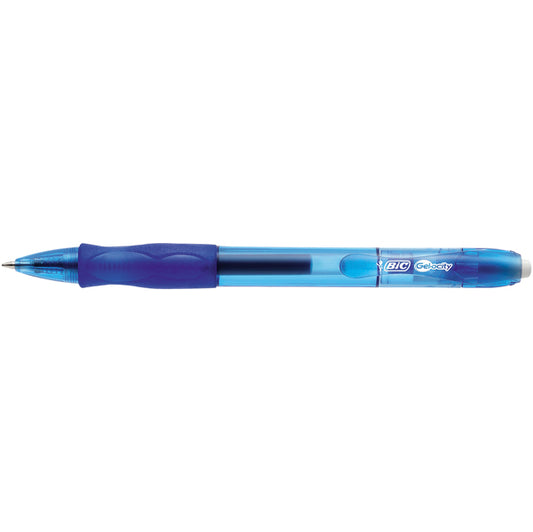 BIC - 829158 - Penna gel a sfera a scatto Gelocity - punta 0,7mm - blu - Bic - conf. 12 pezzi