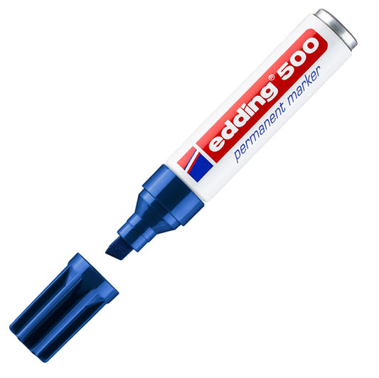 EDDING - E-500 003 - Marcatore permanente Edding 500 - punta da 2,00-7,00mm - blu - Edding