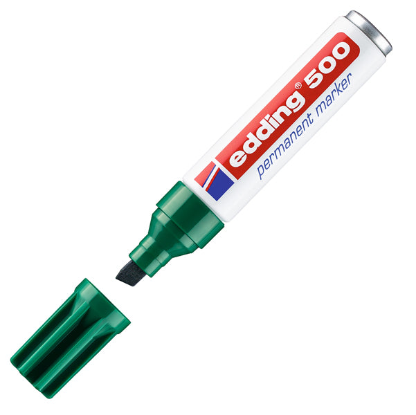 EDDING - E-500 004 - Marcatore permanente Edding 500 - punta da 2,00-7,00mm - verde - Edding