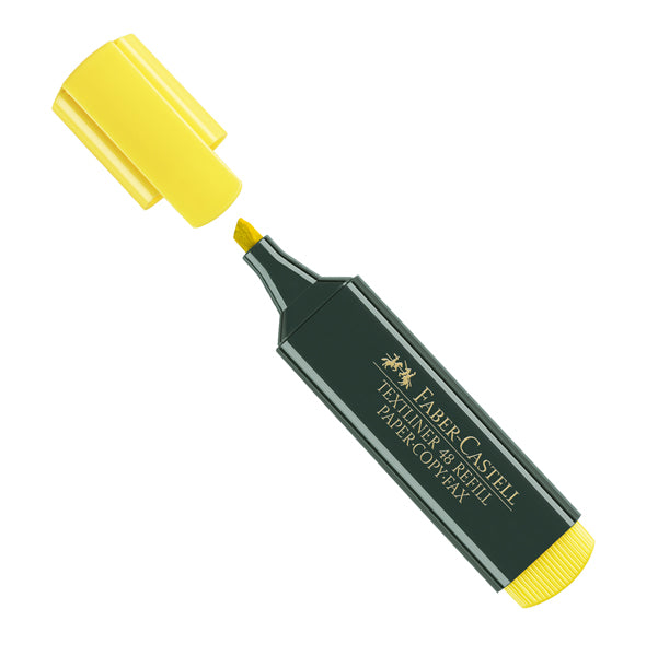 FABER-CASTELL - 154807 - Evidenziatore Textliner 48 -  punta di 3 differenti larghezze: 5,0-3,0-1,0mm  - giallo - Faber Castell