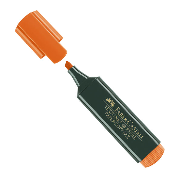 FABER-CASTELL - 154815 - Evidenziatore Textliner 48 -  punta di 3 differenti larghezze: 5,0-3,0-1,0mm - arancio - Faber Castell