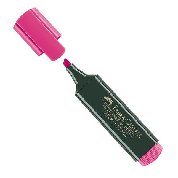 FABER-CASTELL - 154828 - Evidenziatore Textliner 48 -  punta di 3 differenti larghezze: 5,0-3,0-1,0mm - fucsia - Faber Castell