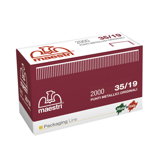 RO-MA - 1107005 - Punti 35-19 - per Romabox - H 19 mm - rame - Romeo Maestri - scatola 2000 pezzi