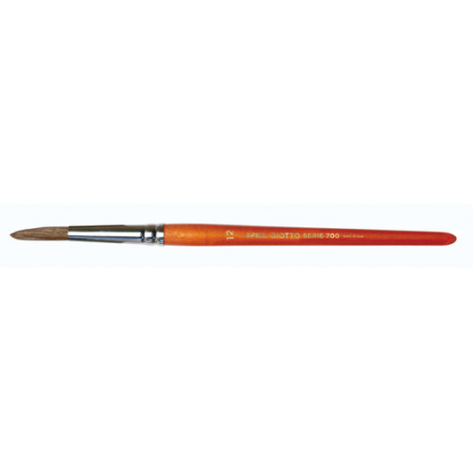 GIOTTO - 591200 - Pennelli punta tonda serie 700 - punta tonda - pelo di bue - n.12 - Giotto