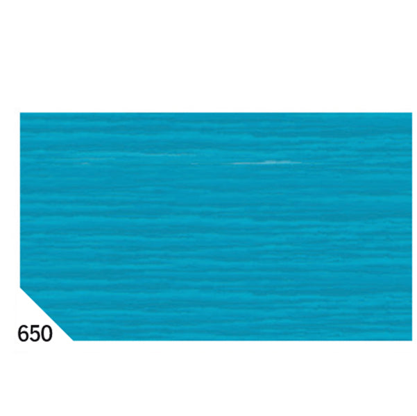 REX SADOCH - REX 650 - Carta crespa - 50 x 250 cm - 48 gr-m2 -  turchese 650 - Rex Sadoch - conf.10 rotoli