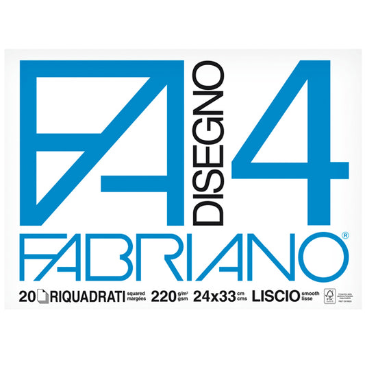 FABRIANO - 05201597 - Album F4 - 24x33cm - 220gr - 20 fogli - liscio - squadrato - Fabriano