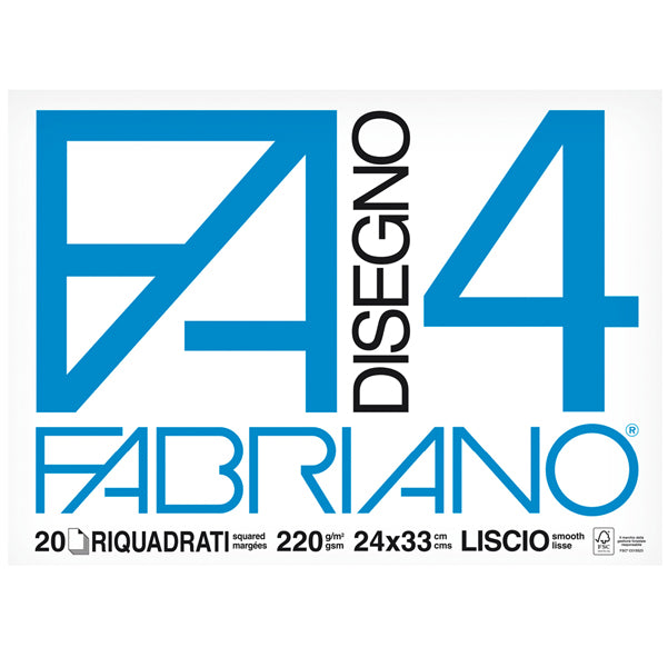 FABRIANO - 05201597 - Album F4 - 24x33cm - 220gr - 20 fogli - liscio - squadrato - Fabriano