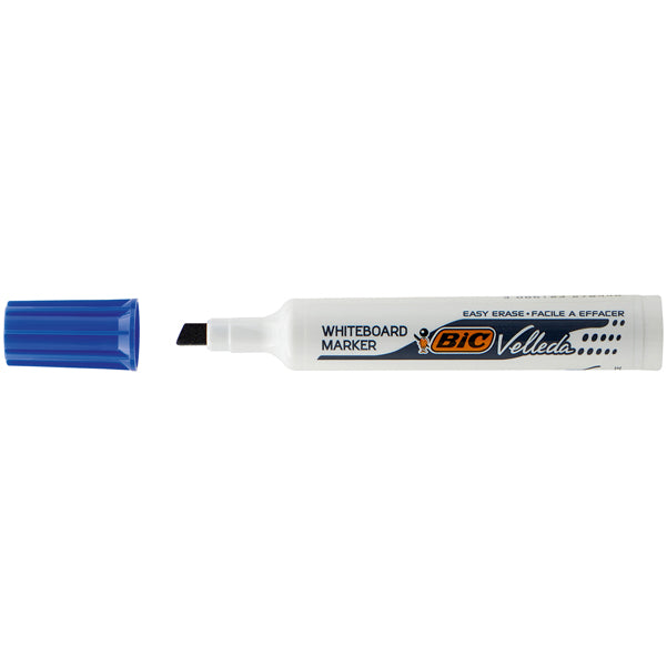 BIC - 9431941 - Pennarello Whiteboard Marker Velleda 1791 - punta a scalpello da 3,3mm a 4,6mm - blu - Bic
