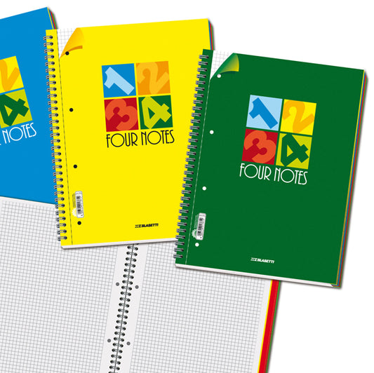 BLASETTI - 1181 - Blocco spirale Four Notes - 5mm - 222 x 297mm - 70gr - 120 fogli - Blasetti