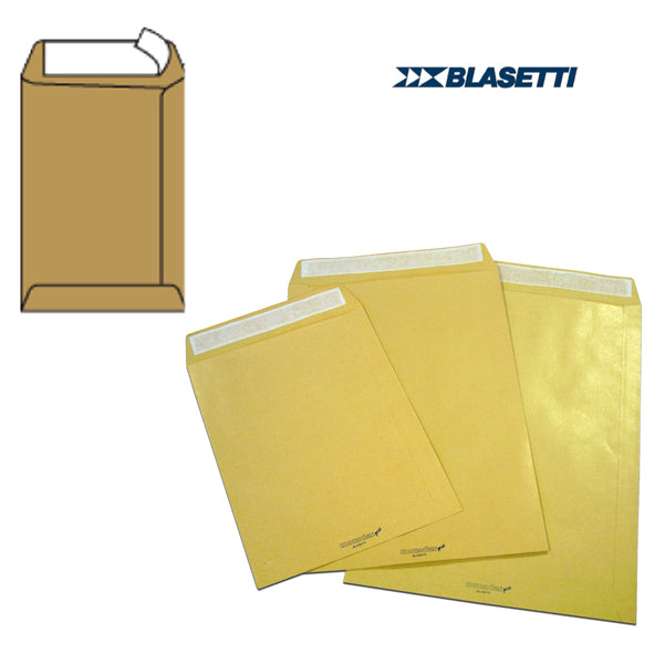 BLASETTI - 830 - Busta a sacco Monodex - strip adesivo - 19 x 26 cm - 80 gr - avana - Blasetti - conf. 500 pezzi