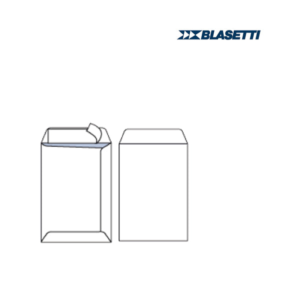 BLASETTI - 625 - Busta a sacco Self - strip adesivo - 16 x 23 cm - 80 gr - bianco - Blasetti - conf. 500 pezzi