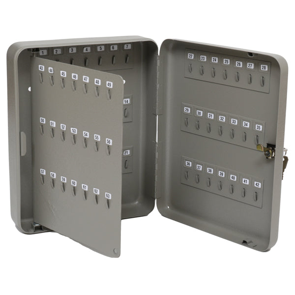METALPLUS - 2171-5B - Cassetta portachiavi da muro - 37x28x7,5 cm - 128 posti - grigio antracite - Metalplus