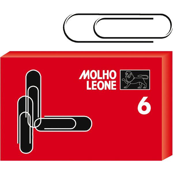 Molho Leone - 21106 - Fermagli zincati - n. 6 - 5,7 cm - Molho Leone - conf. 100 pezzi