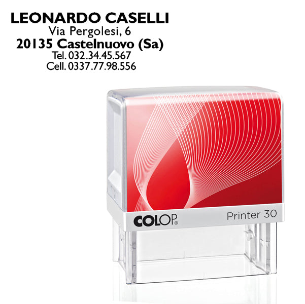 COLOP - PR 30 G7 BI - Timbro Printer 30 - autoinchiostrante - 18x47 mm - 5 righe - Colop