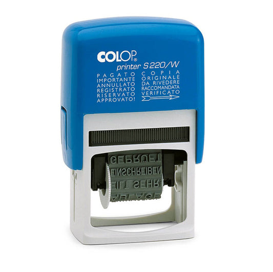 COLOP - S220-W - Timbro Printer S220-W Polinomio - 12 diciture - 4 mm - autoinchiostrante - Colop