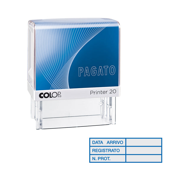 COLOP - PRINTER.20-L3 - Timbro Printer 20-L G7 - DATA ARRIVO... -  1,4 x 3,8 cm - autoinchiostrante - Colop